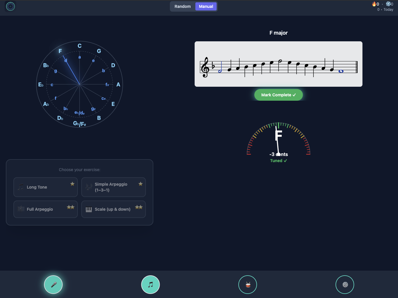 TonArt Coach – Desktop two-panel layout