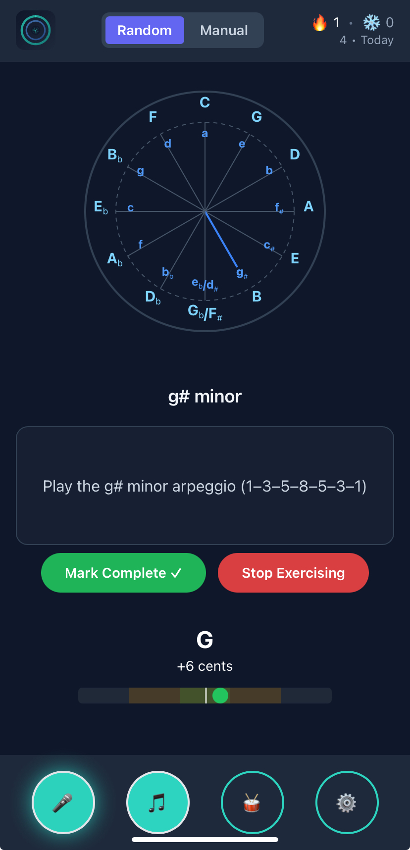 TonArt Coach – Random mode with notes hidden